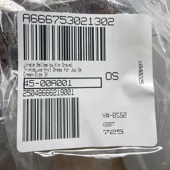 Jingle Belles Kim Gravel Sequin Sleeve White Top Womens 3X Party NWOT QVC - Picture 8 of 10